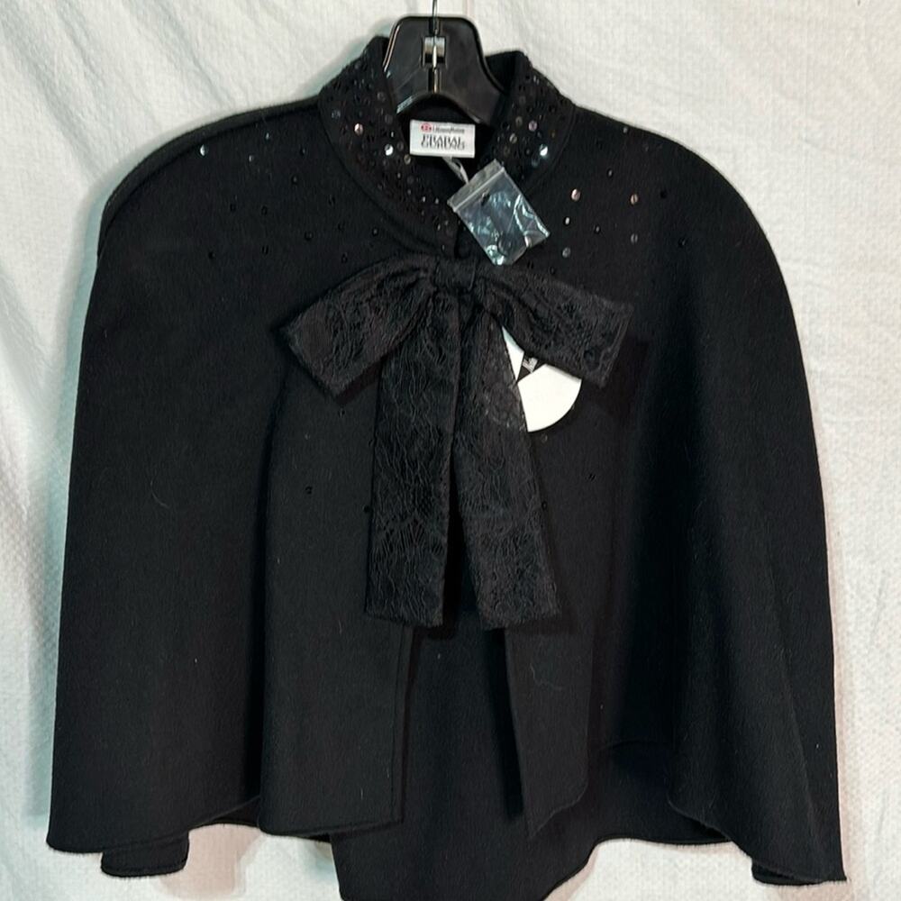 Prabal Gurung for target black sequined lace bow cape nwt perfect